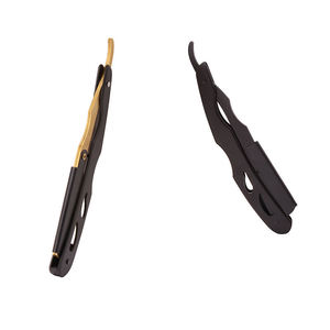Maquinilla de Afeitar de Una Sola Hoja, Hoja de Acero Inoxidable, Mango de Plástico, Herramienta para Afeitar la Cara, Uso Profesional, Colores Negro, Plateado y Dorado - Product Image 2