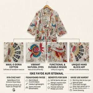 Robe kimono en coton pour femmes, à fleurs blanches, manches longues, col en V, longue robe de bain, vêtements de détente, robe de spa avec ceinture - Product Image 3