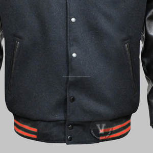 Veste d'université Letterman de baseball personnalisée pour hommes vente en gros de vestes d'université en cuir de laine chauffantes en tissu de laine long pour l'hiver - Product Image 6