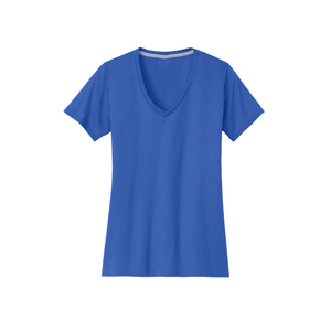 Camiseta de Cuello en V para Mujer, Venta al Por Mayor de Fábrica, Tela Jersey Suave, Manga Corta, Ropa Casual, Proveedor de Ropa con Etiqueta Privada OEM - Product Image 1