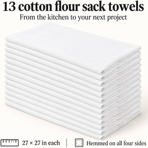Lint Free 100 Percent Cotton Flour Sack Dish Towel 70x70 cm Hemmed Four Sides <b>Kitchen</b> Cleaning <b>Cloth</b> For Commercial Screen Print - Product Image 1