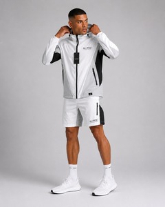 Ensemble coupe-vent personnalisé : veste légère en nylon et short respirant, séchage rapide, élégant, OEM - Product Image 4