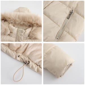 Custom <b>Women</b> Eco-Friendly Quick Dry Memory Fabric <b>Waterproof</b> Hooded <b>Puffer</b> <b>Jacket</b> Fur Trim Cotton Zipper Closure Premium - Product Image 2