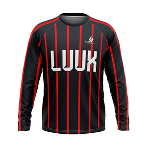 T-shirt de sport personnalisé à manches longues, respirant, antibactérien, séchage rapide, imprimé sur mesure, col rond, 100% polyester, haut décontracté - Product Image 4
