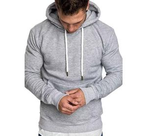Sweat-shirt unisexe à capuche zippé, coupe classique, couleur unie, décontracté, manches longues, poche, tricoté, 100% coton, respirant, vêtement d'hiver - Product Image 5
