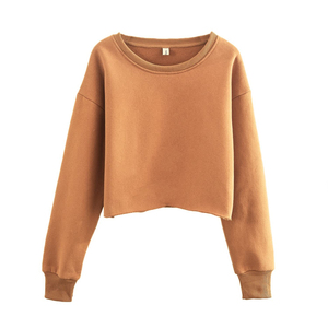 Breathable gym <b>Crop</b> <b>Top</b> sweatshirts Wholesale Crew Neck Custom Winter Streetwear Fleece Gym Fitness Eco-Friendly Sweatshirts - Product Image 2
