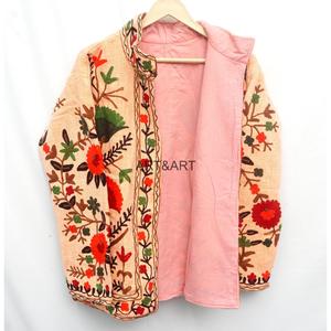 Chaqueta Suzani Bordada a Mano Estilo Boho, Chaqueta Floral, Chaqueta Suzani Bordada, Chaqueta TNT, Ropa de Mujer - Product Image 3