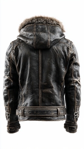 เสื้อแจ็คเก็ตหนังขนสัตว์คุณภาพสูงสำหรับผู้ชาย - Product Image 2