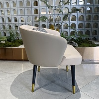 2025 moderne salle à manger ensemble de sièges chaise nordique chaise café café Restaurant salon chaises en cuir pour Table à manger