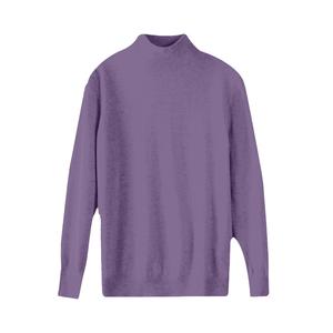 Women's Turtleneck <b>Pullover</b> Sweater Solid Color Knitted Long Sleeve Drop Shoulder Acrylic Minimalist All Seasons Wear - Product Image 4