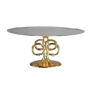 Frutero de Metal de Lujo con Pedestal, Diseño de Hojas, Bandeja Decorativa para Servir, Centro de Mesa para Mesa de Comedor, Decoración para Bodas y Fiestas - Product Image 5