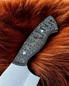 Cuchillo de Chef Ambidiestro Hecho a Mano, Acero Inoxidable, Mango de Micarta, Funda de Cuero, Diseño Moderno, Apto para Lavavajillas, Personalizable - Product Image 2