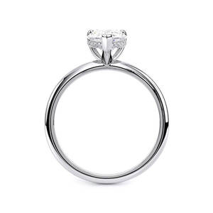 Anillo de Compromiso de Lujo con Diamante Cultivado en Laboratorio con Corte Pera y Halo Oculto, 2.10 CTW, Oro Sólido de 14K, Chapado en Rodio, Certificado IGI, Regalo de Boda - Product Image 6