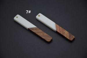 <b>Resin</b> & Wood Drop Earrings Vintage Fashion Women's Jewelry with Customized Shape for Party Occasions - Product Image 3