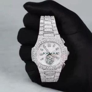 Best Quality Moissanite Diamond <b>Watch</b> Luxury Style Jewelry with Durable Quartz Movement for <b>Men</b> Available At Best Price - Product Image 3