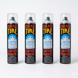 Productos de detallado automotriz: Pulimento para llantas en aerosol, gel espumoso para neumáticos, productos químicos para el cuidado del automóvil, lavado de autos. - Product Image 1