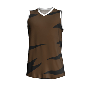 Maillot de basket sans manches pour homme, col en V, imprimé camouflage, respirant, en polyester, débardeur pour toutes les saisons, vêtements de sport - Product Image 1