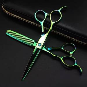Ciseaux de coiffure professionnels en acier inoxydable 440C, lame tranchante, manche long, pour droitiers, pour la coupe de cheveux - Product Image 4