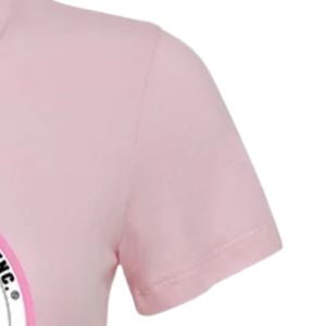 เสื้อยืดผู้หญิงสีชมพูอ่อนแขนสั้นพิมพ์ลายกราฟิกคอกลมพิมพ์ลายโลโก้ลำลองน้ำหนักเบาแฟชั่นทุกวันเสื้อยืดใส่สบาย - Product Image 3