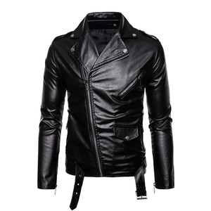 Solid Trader <b>High</b> Gloss Polished Look Fashion Wear Sleek Fit Eye Catching <b>Top</b> Quality <b>Leather</b> Jacket - Product Image 5