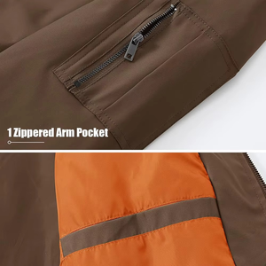 Blouson Bomber d'Hiver pour Homme, Vêtement d'Extérieur Urbain Décontracté en Toile, Col Montant, Imperméable, Anti-Bactérien, Polyvalent pour Usage Quotidien - Product Image 5