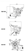 Neue Messing-Hochdruckreinigerpumpe 3400 PSI 234 Bar 2,7 GPM Selbstansaugende Schaum-Autowaschanlage 5,5 6,5 7 PS Benzinmotor