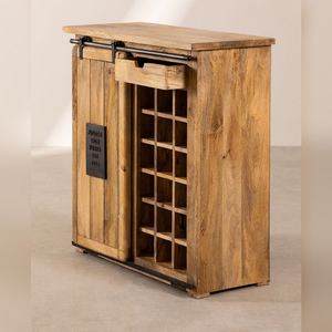 Mueble de madera de mango Vandana Flux Elara con botellero para 18 botellas - Product Image 2