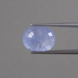 Saphir bleu naturel de qualité supérieure en gros, 7,41 carats, taille ovale 12x10MM, 6mm phosphorescent, poli à la main, certifié IGI - Product Image 3