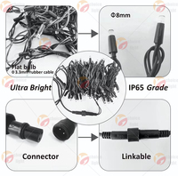 Fairy Light-gordijnen Lichtslingers Buiten hangende lampen IP65 Waterdicht gordijn Decoratieve verlichting LED-gordijnverlichting