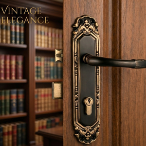 Manija de Puerta de Lujo Leo Custos de 10 Pulgadas |   Manija de Palanca Decorativa Negra Antigua |   Herrajes Arquitectónicos Premium para Puertas, Modelo - Product Image 3