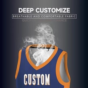 Maillot de basket imprimé de haute qualité pour hommes, coupe ajustée, tissu en maille respirant, couleur personnalisée, sans manches, col en V, vêtements de sport - Product Image 4