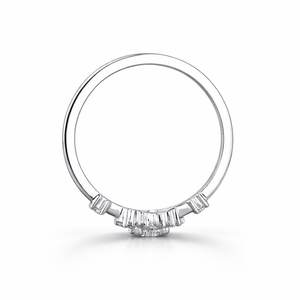 Vintage Art Deco Round Cut Lab Created Diamond Ring for Women 10k 14k 18k Solid Gold Plated Brilliant Cut Trendy Engagement Gift - Product Image 5