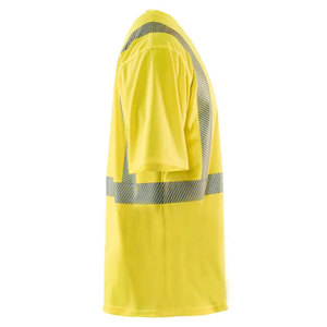 OEM Hi Vis Workwear V Neck Men's Safety T-Shirts Construction Unisex Workwear Reflective Safety Clothing T-Shirts - Product Image 3