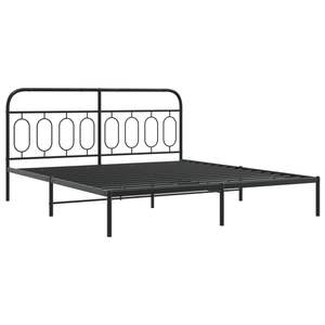Base de Cama Rectangular Moderna de Metal Negro - Product Image 2