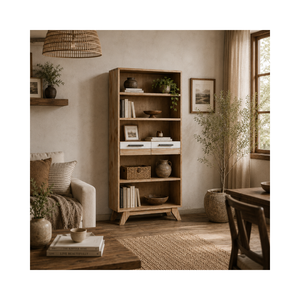 Wholesale Wooden Bookcase <b>Open</b> <b>Bookshelf</b> Storage Cabinet Modern Home Furniture OEM ODM Customized Design Available - Product Image 1