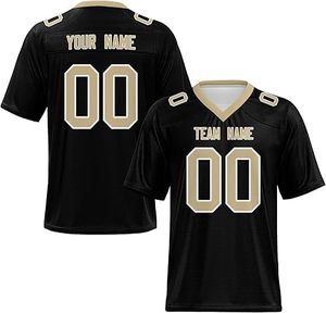 Men custom American Football Jersey <b>Plus</b> <b>Size</b> Embroidered Stitched Design Wear with player name and number - Product Image 3