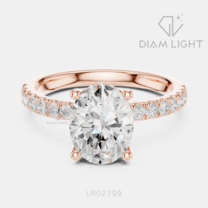 Bague en diamant de laboratoire ovale 2,00 carats, certifiée IGI, or blanc 14 carats, couleur F+, clarté VS+, tendance, pour fiançailles, mariage, cadeau - Product Image 3