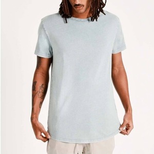 Camiseta de Hombre con Logotipo Personalizado, Diseño Nuevo, Lavado Ácido, 100% Algodón, Corte Regular, Transpirable, Servicio OEM, Venta al Por Mayor - Product Image 5