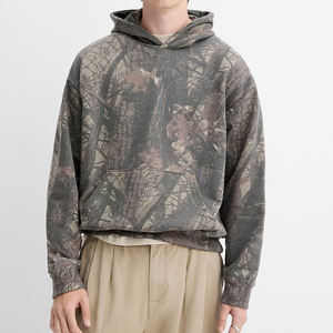 Sudadera con Camuflaje Personalizado, Algodón de Alta Calidad, Estampado RealTree, Sudadera con Capucha Vintage para Hombre - Product Image 3