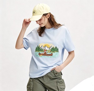เสื้อยืดคอกลมแขนสั้นผู้ชาย ลายกราฟิกสำหรับแคมป์ปิ้งกลางแจ้ง เสื้อยืดลำลองสำหรับฤดูร้อน - Product Image 3