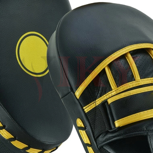 Wholesale Custom Logo Print Reinforced Stitching Black and Gold Colors Hand Protection Punching Pads for MMA <b>Kickboxing</b> Training - Product Image 6
