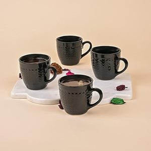 ชุดถ้วยชาเซรามิกสีดำลายตอก 2 ใบ - Product Image 2
