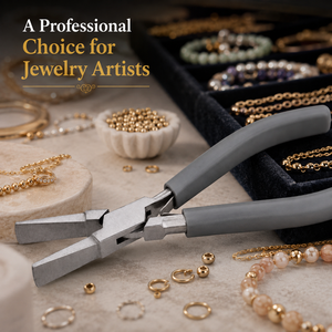 Pince à bec plat professionnelle pour la fabrication de bijoux, à mâchoires lisses de précision, en acier inoxydable, outil à main avec poignée personnalisée, vente en gros - Product Image 6