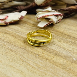 Latest High Demand Brass Band <b>Ring</b> Minimalist <b>Cross</b> <b>Ring</b> Women Brass <b>Ring</b> Women 18k Gold Plated Dainty Layered Jewelry Wholesale - Product Image 5