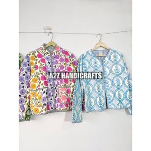 แจ็กเก็ตผ้าฝ้ายลายดอกไม้สไตล์โบฮีเมียนเสื้อแจ็กเก็ตใส่ได้ทั้งฤดูหนาวและฤดูใบไม้ร่วง - Product Image 2