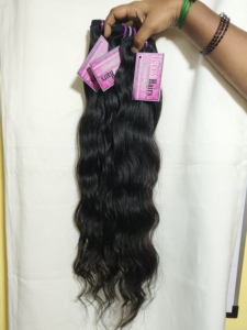 Extensiones de Cabello Humano Jerry Hairs, Cabello Remy Indio Sin Procesar, Ondulado Suelto, Doble Trama a Máquina, Colores Más Oscuros, Estilo Rosa - Product Image 3