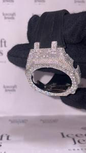 High End Hip Hop Moissanite <b>Watch</b> <b>Case</b> Iced Out Diamond Style Micro Pave Stones Octagonal Sport <b>Watch</b> Housing Luxury Frame - Product Image 3