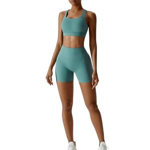 Shorts de yoga pour femmes, taille haute, sans couture, respirants, 100% coton, extensibles, pour le fitness, la gym, les vêtements de sport - Product Image 6