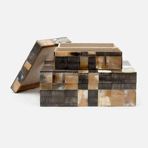 Caja de madera de resina con incrustaciones de hueso de buey, caja de joyería hecha a mano y embalaje para regalos, 2025 - Product Image 6