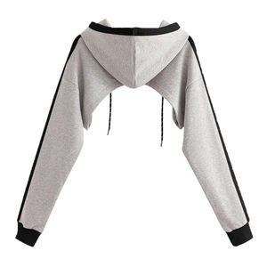 Sudadera con Capucha Corta de Invierno para Mujer, de Alta Calidad, con Diseño Personalizable, Transpirable, Estilo Urbano - Product Image 3